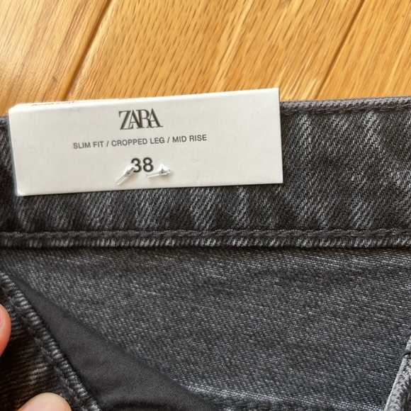 NWT! Zara - black - Cargo Denim Jeans - size 6 US - Picture 5 of 8